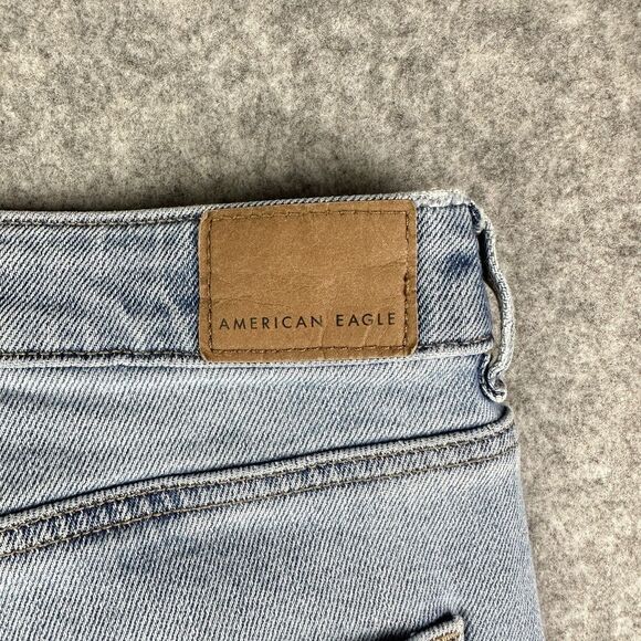 American Eagle Jeans Womens 4 Regular Blue Distressed Mom Medium Wash Denim - Picture 9 of 16